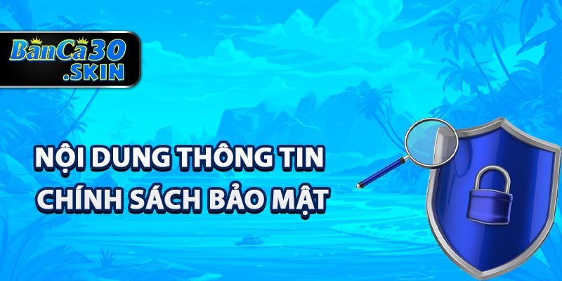 Nội dung thông tin chính sách bảo mật Banca30